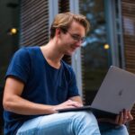 using laptop