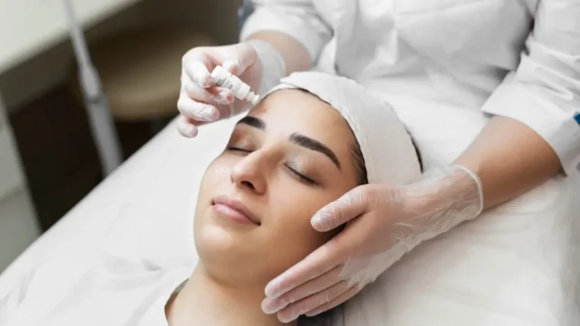 Skincare Routine with RF Microneedling