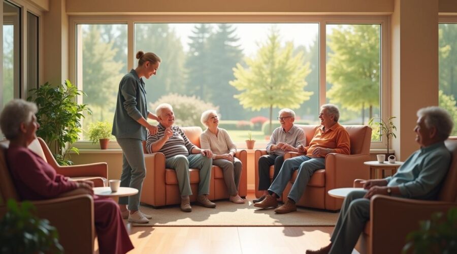 inviting senior community scene