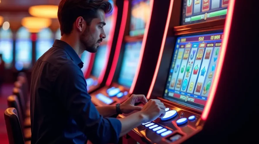 player testing skill-based slot machine for more control and strategy