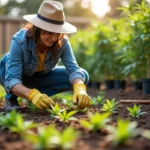 gardener avoiding common mistakes when planting cannabis plants
