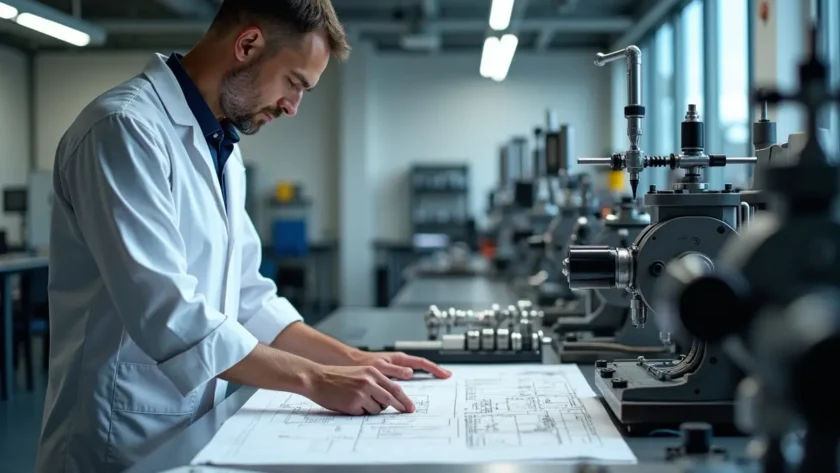 engineer developing innovative solutions to solve complex technical challenges